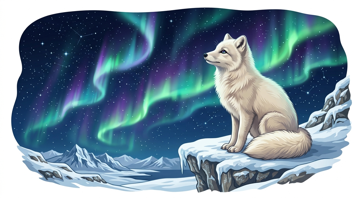 Arctic Fox Aurora