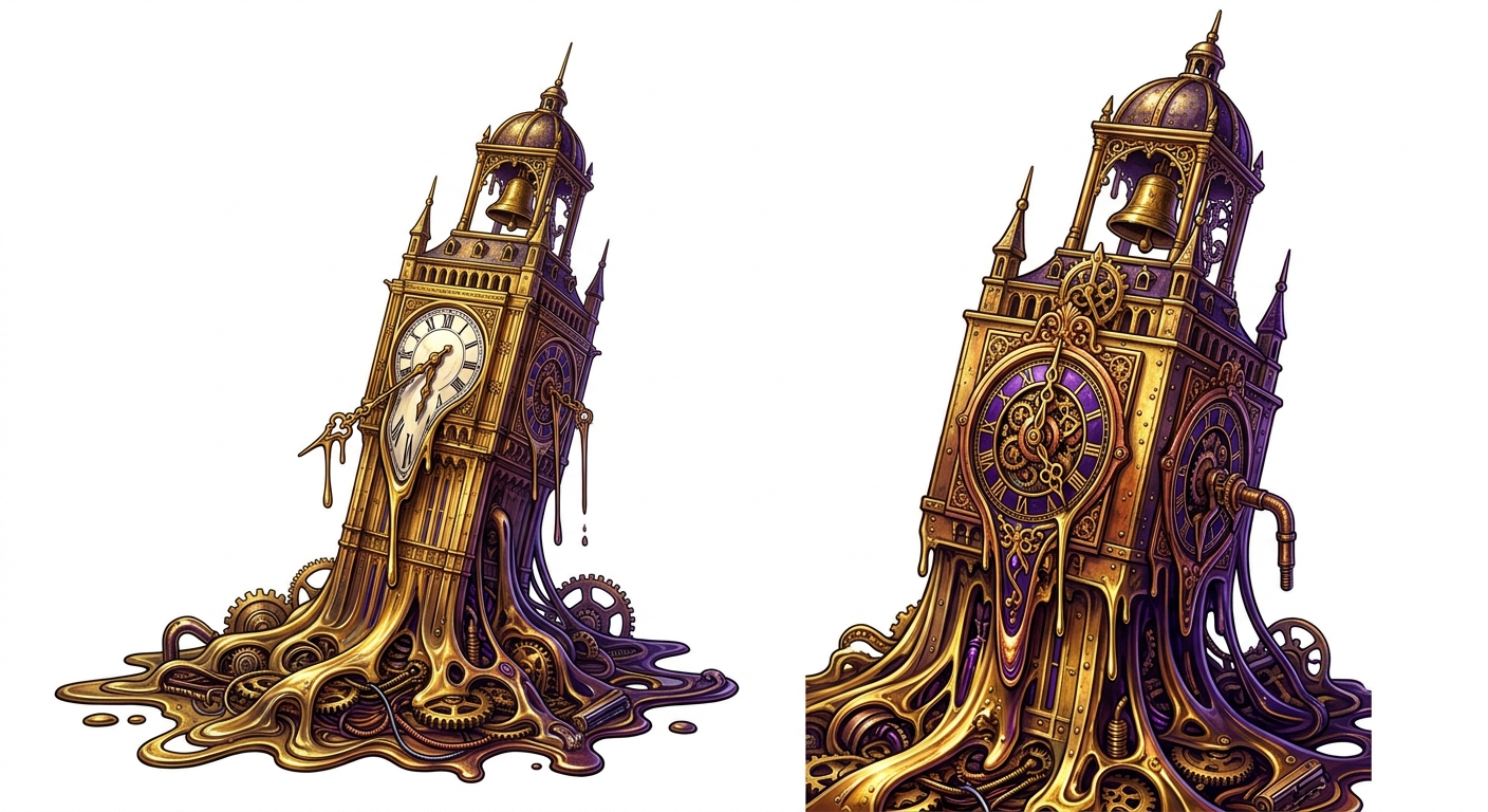 Melting Clock Tower